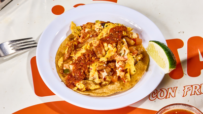 Huevos con Pastor Tacos